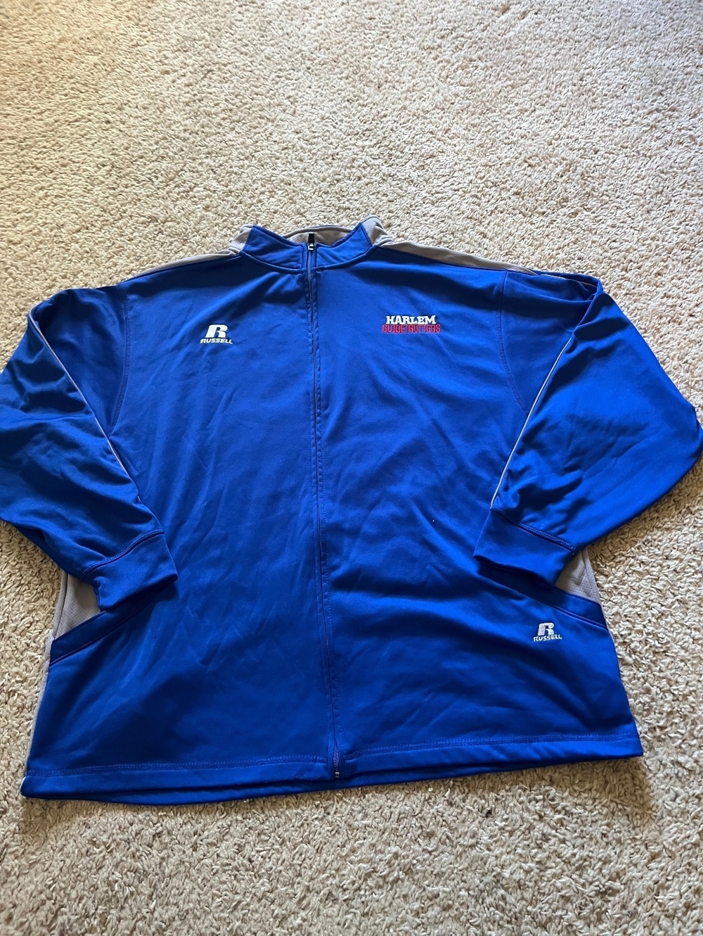 Russell Athletic Harlem Globetrotters Royal Blue Warmup Jacket 3XL